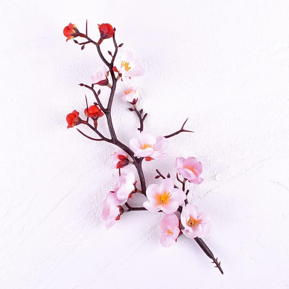 BEROZA 人工花 梅の花 桃の枝 ク フラワー ツリー 春 フラワーバッド 