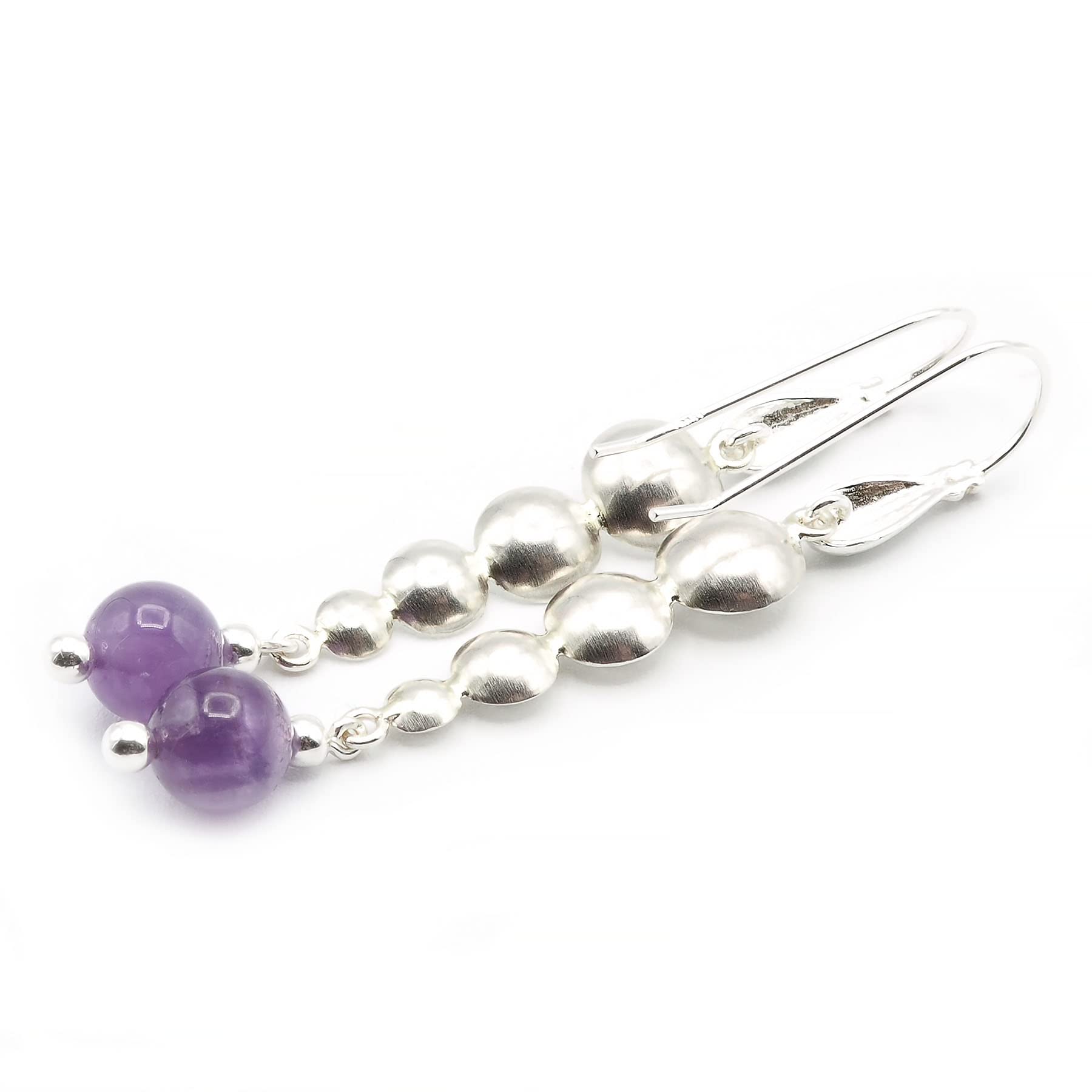 Pendientes Amatista y Plata 925