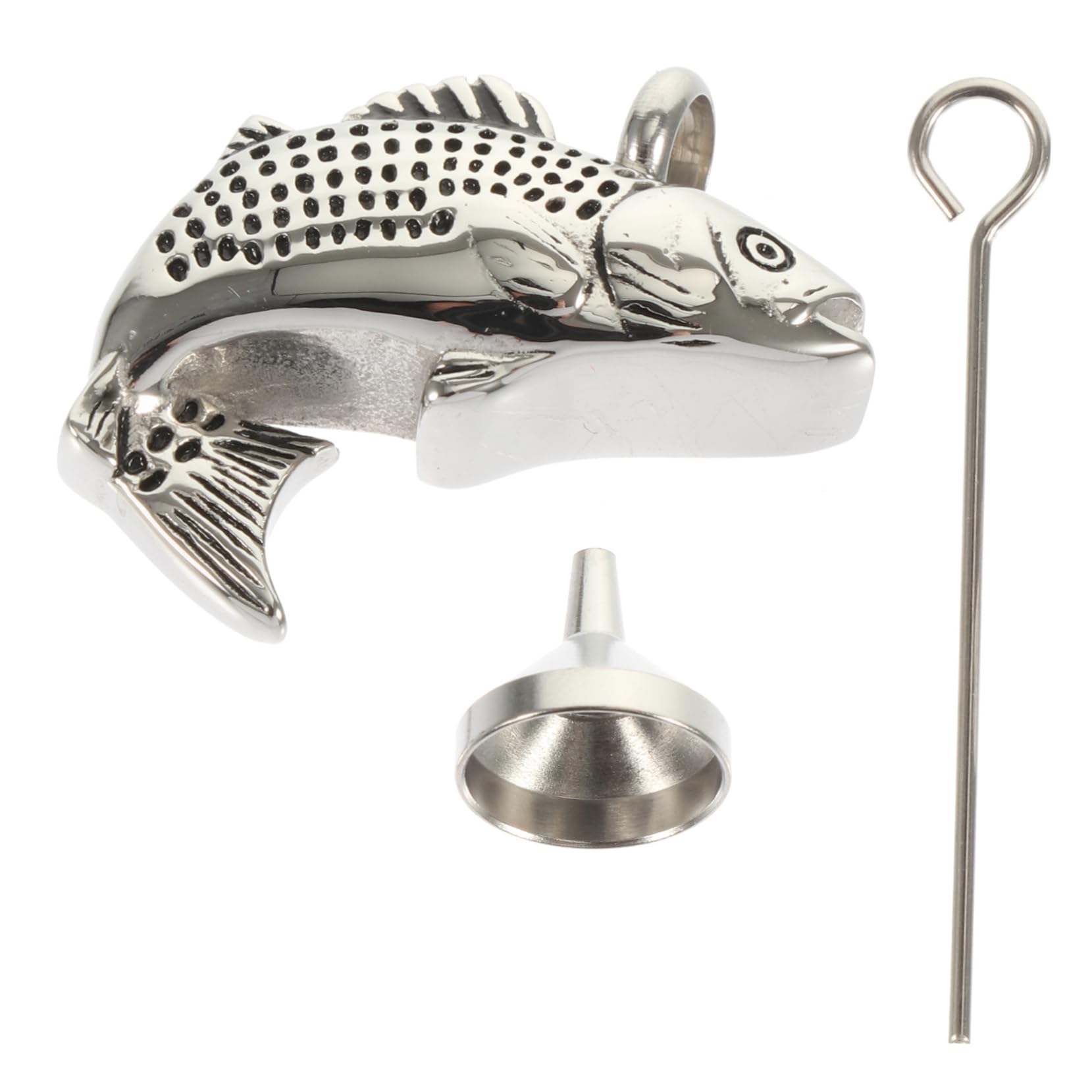 Milisten Pet Fish Ash Pendant Fish-Shaped Urn Pendant for Pet Bone Ash Memorial Keepsake Necklace with Funnel and Needle Urn for Daily Carry