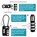 TSA Approved Luggage Lock - 3 Dial Combination Padlock - Small & Lightweight Cable Locks (2 Pack)