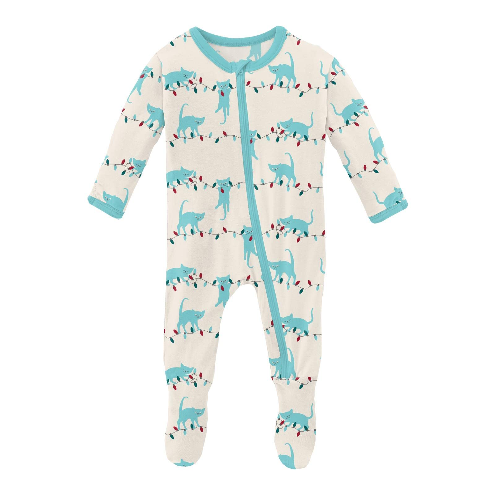 KicKee Baby &amp; Toddler Zipper Footie – Ultra-Soft Viscose from Bamboo Pajamas with Flip Paws &amp; Grips