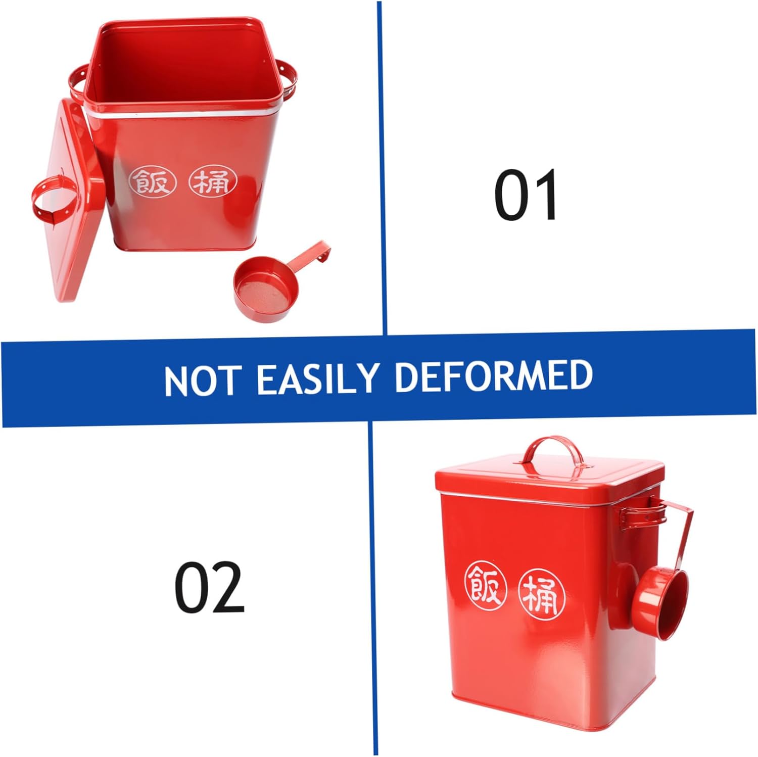 Totority 1piece Capacity Pet Food Storage Tank Airtight Dog Food Container for Dogs and for and Snacks Approx Red
