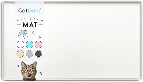 Miniatura 9 de CatGuru Tapete de comida para gatos, tapete de comida para mascotas pequeñas y grandes, tapete impermeable para alimentos y agua, tapete de silicona
