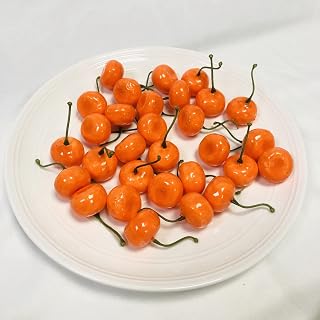Artificial Fruit Tangerines Lifelike Yellow Fake Oranges Simulation Fruit Small Oranges for Teaching Decoration Theme Props (Tangerine 30 Pieces)