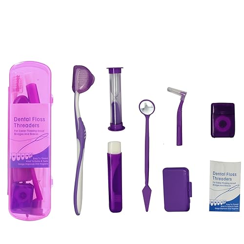 Miniatura 6 de Kit de cuidado ortodóntico portátil en caja para cepillos de dientes de ortodoncia para aparatos ortopédicos, kit de cuidado bucal de viaje, cepillo