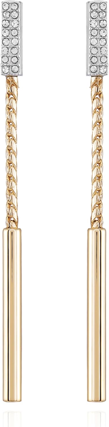 Vince Camuto Goldtone Glass Stone Linear Drop Earrings