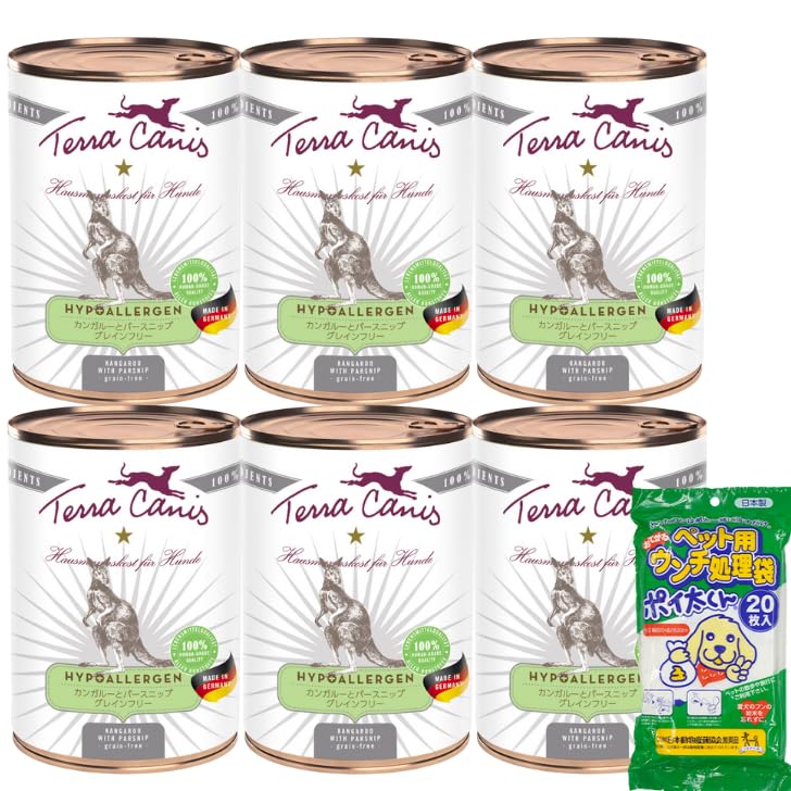 新品 Terra Canis ハイポアレルゲン カンガルー 6缶セット 犬用 Amazon.co.jp: テラカニス ハイポアレルゲン カンガルーとパースニップ