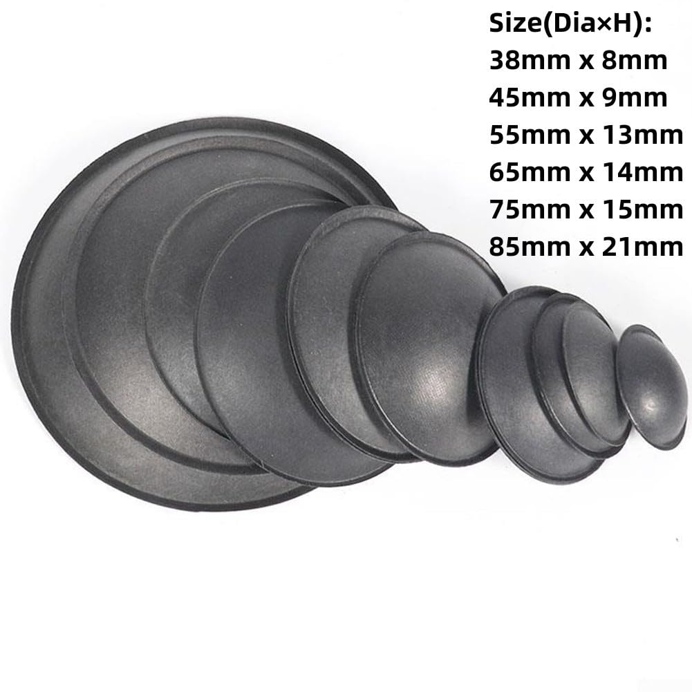 Lot de 2 capuchons dôme pour haut-parleurs de woofer audio compatibles avec les haut-parleurs de 38 mm à 85 mm de diamètre en tissu (85 mm)