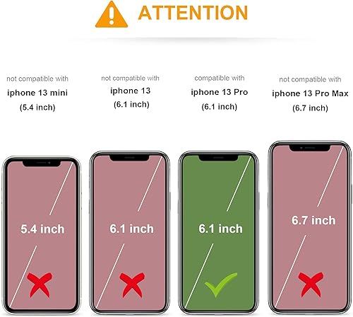 Miniatura 2 de KIHUWEY Funda compatible con iPhone 13 Pro con soporte para tarjeta de crédito, cierre magnético de cuero de alta calidad, resistente funda