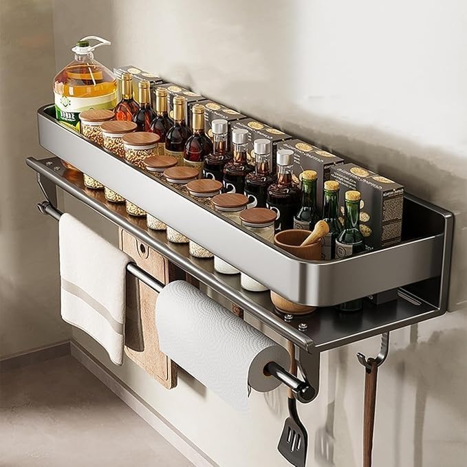 Spice Rack Wall No Drilling Hanging Kitchen for Spices Available in ...