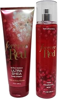 Bath & Body Works Forever Red Set - Fine Fragrance Mist and Ultra Shea Body Cream - Full Size - Packaging Varies