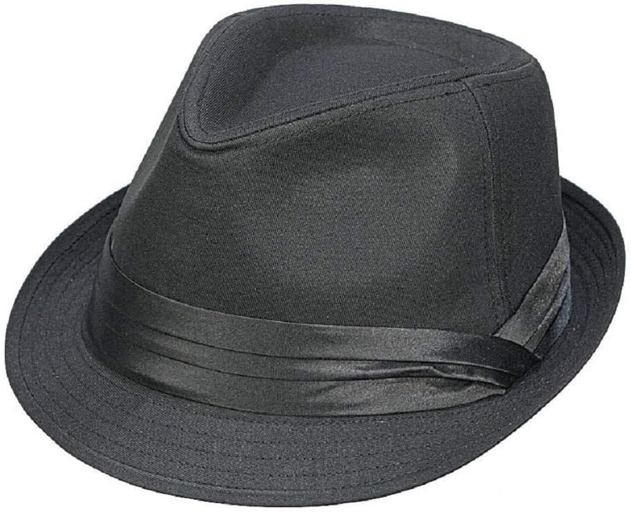 Kenny K Men's Wedding Dress Formal Fedora Hat (X-Large, Flat Black with Black Band)