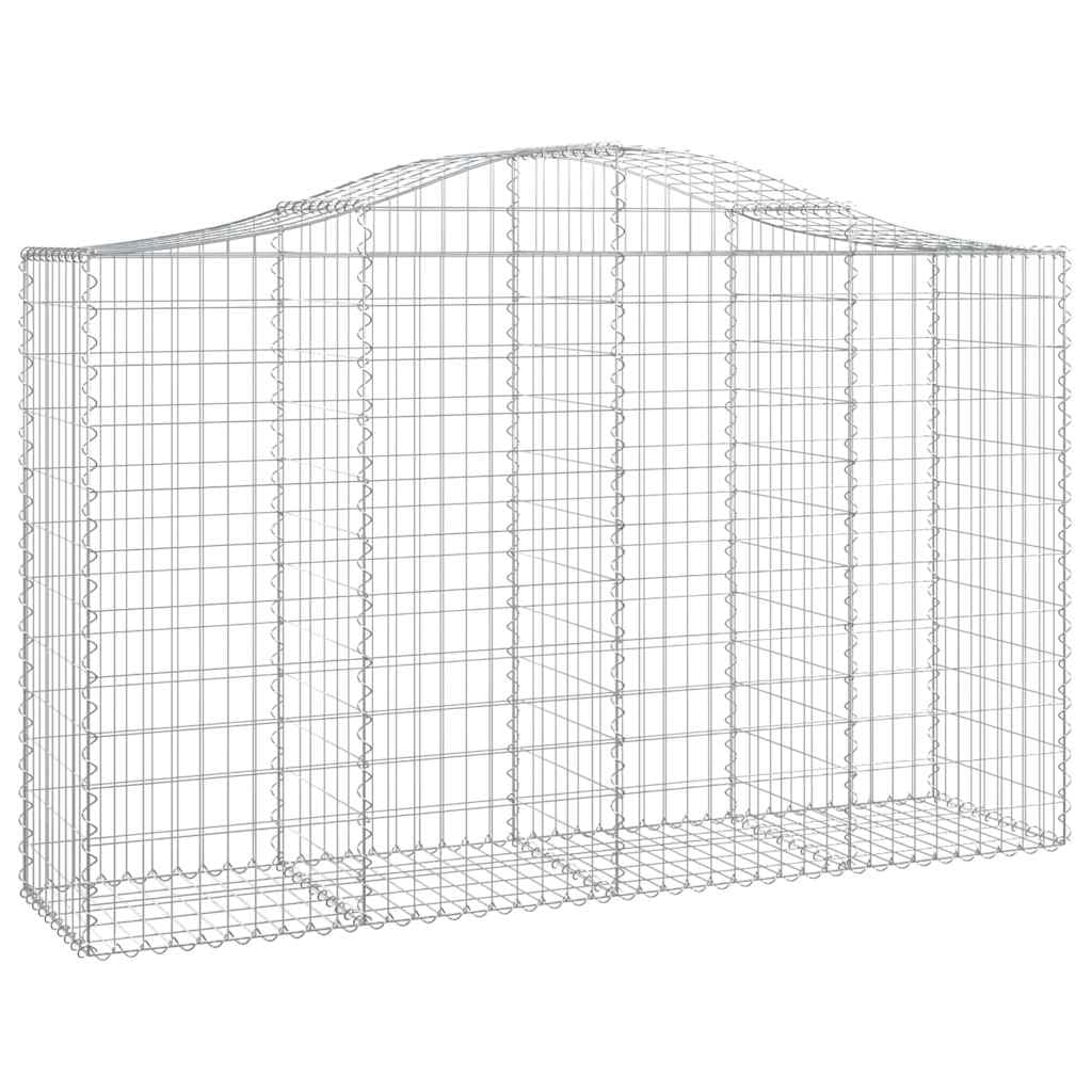 Gaviones con arco alto, 5 unidades, 200 x 50 x 120/140 cm