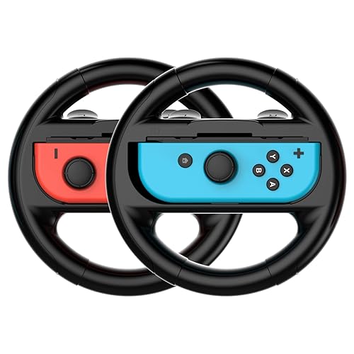 Miniatura 2 de TIZOPO 4 PCS Steering Wheel Compatible for Nintendo Switch Wheel, Family Sports Party Pack Accessories Compatible with Switch JoyCon Controllers, (1