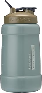 BlenderBottle Hydration Koda V1.5, Half Gallon Water Bottle, 74-Oz, Full-Color Tan