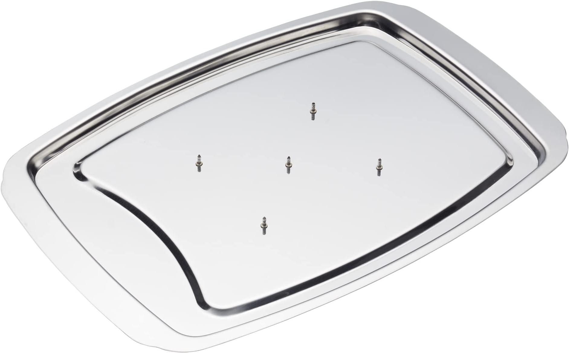MasterClass Stainless Steel Spiked Carving Tray, 38 x 26.5cm, Silver