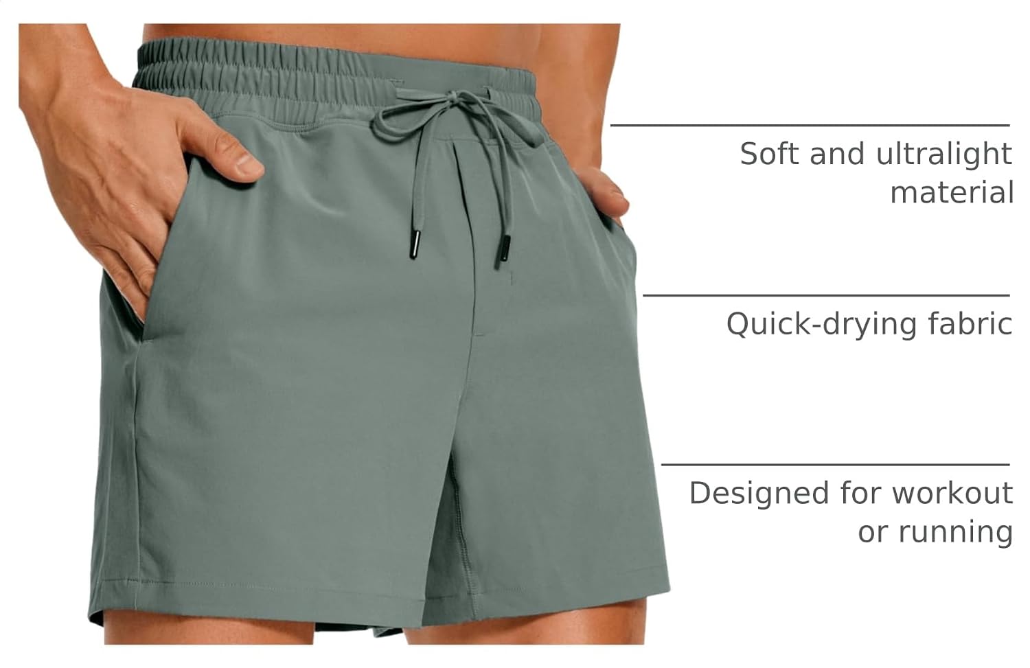CRZ YOGA Linerless Workout Shorts 5'' image 4
