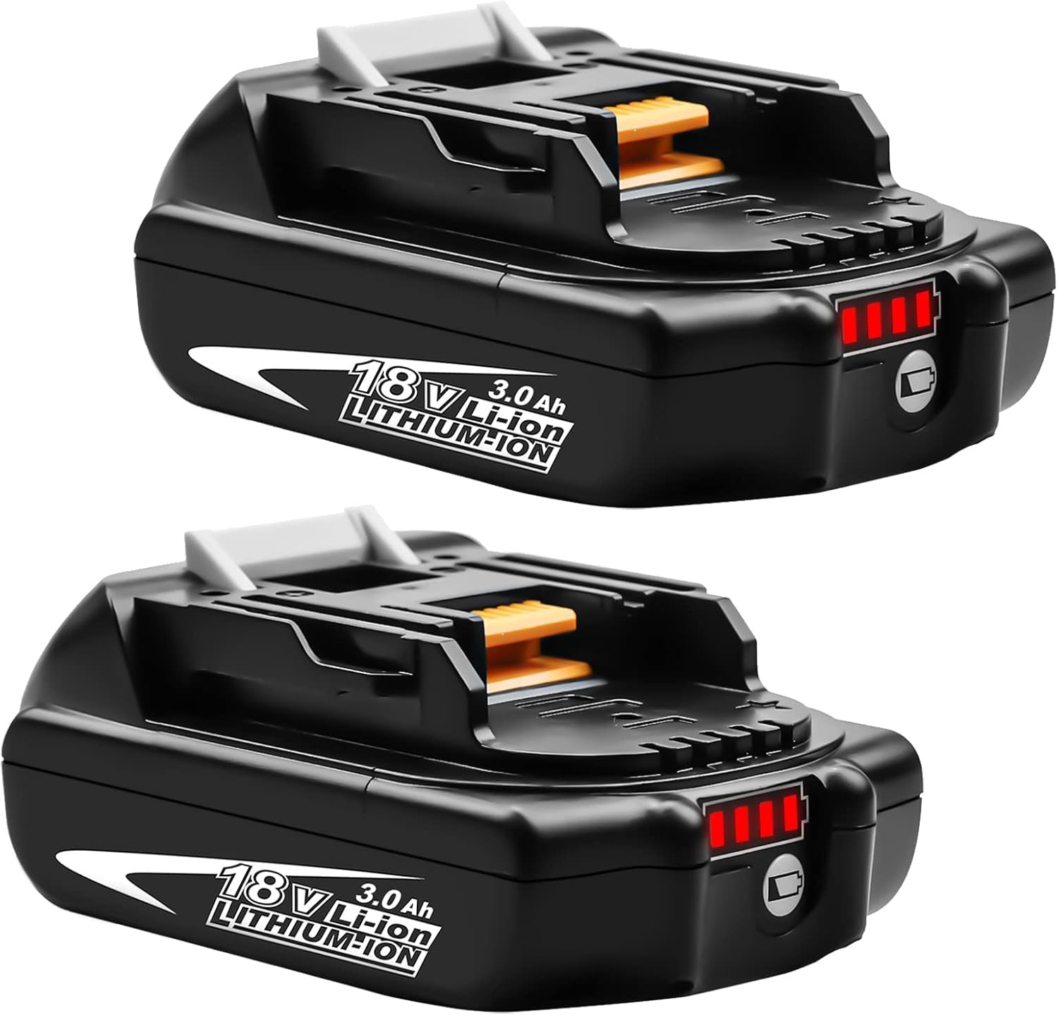 2 pièces Remplacement pour Makita 18V 3.0Ah Batterie Lithium-ION Compatible pour Makita Batterie BL1830B BL1860B BL1850B BL1840B BL1820 BL1815 BL1825 BL1835 BL1845 194205-3