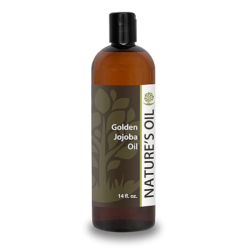 Nature's Oil Aceite de jojojoba dorado, natural y sin refinar, prensado expulsor, 14 onzas