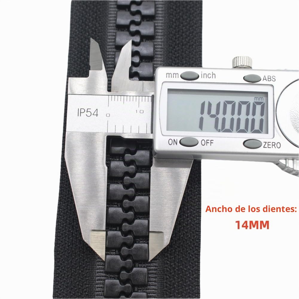 YaHoGa 213 cm # 20 Cremallera Super Grande Divisible para Abrigo y Tienda de Campaña (Negro)
