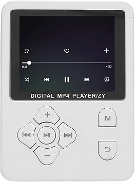 MP3 Player with Bluetooth, HiFi Lossless Sound Portable Music Player MP3 MP4 Player with Earphone, Support Digital Music Player Extend up to 64GB White