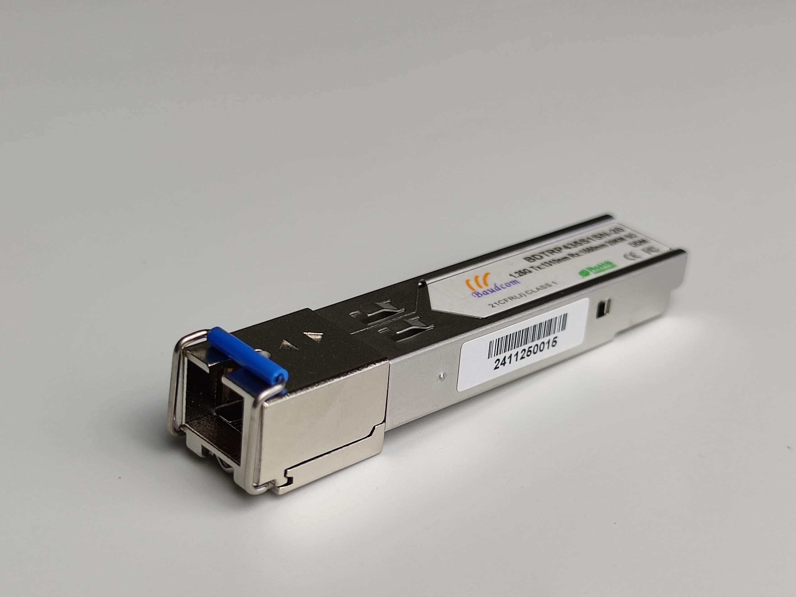 Module SFP 1G, émetteur-récepteur de câble fibre optique SC monomode compatible avec Cisco SFP-1G-LR,20KM, Ubiquiti UF-MM-1G, Netgear, Mikrotik, D-Link, Supermicro et autres commutateurs