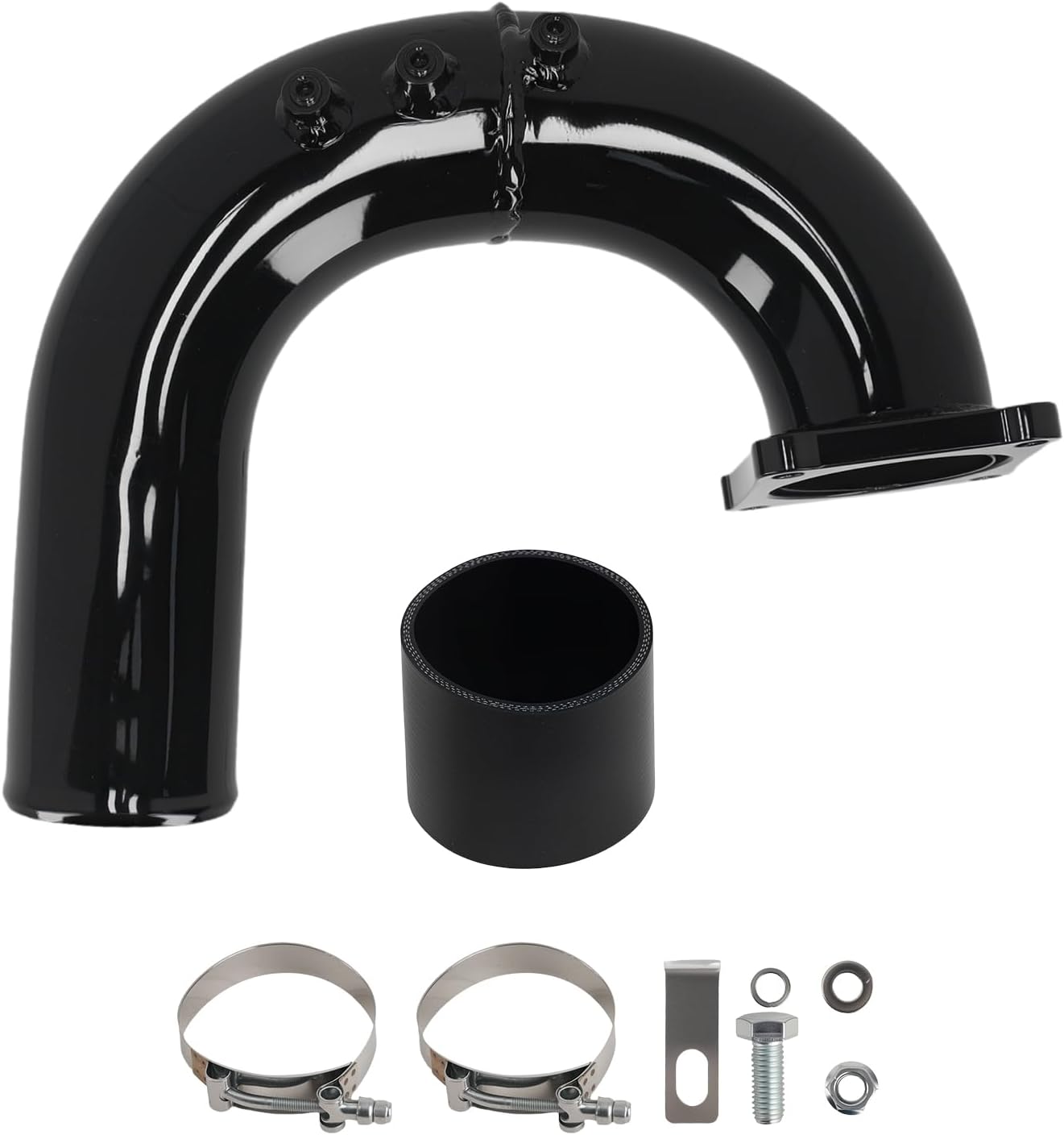 maXpeedingrods 3" High Flow Intake Elbow Tube Pipe for 2003 2004 2005 2006 2007 Dodge Ram 5.9L Cummins Diesel, Black