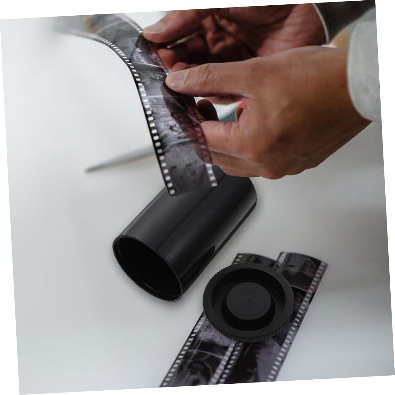 10pcs Plastic Film Cans Camera Film Storage Compact Canisters Caps Protective Case