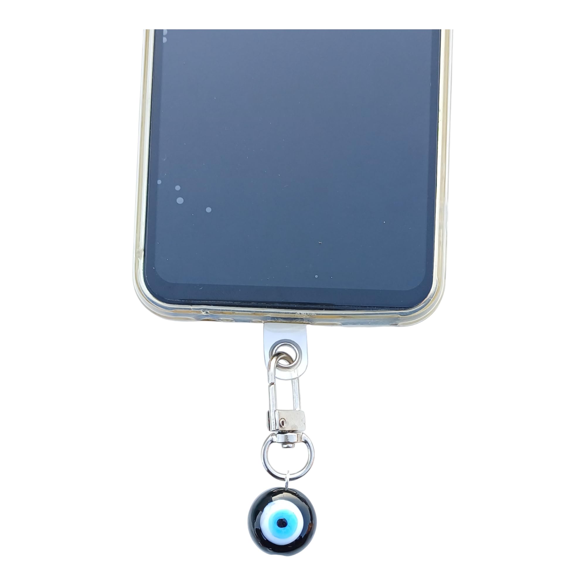 Evil Eye Phone Charm Mobile Accessory Hanging Pendant Blue and Bl | Adds a stylish decorative touch to phones, tablets, cameras, keychains, bags-image-9
