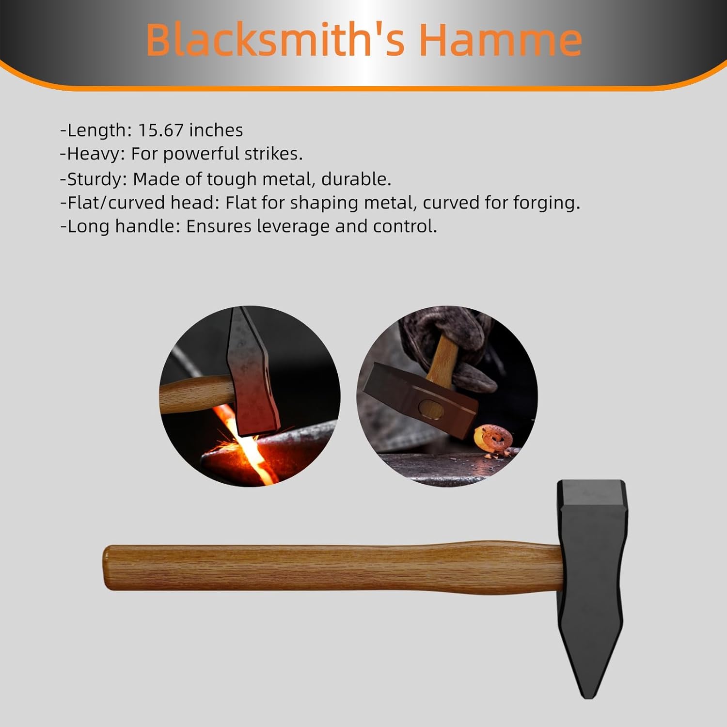 Blacksmith Tongs Set,5PCS Blacksmith Forge Kit for Beginner and Seasoned Blacksmiths, Craftsmen and Bladesmiths