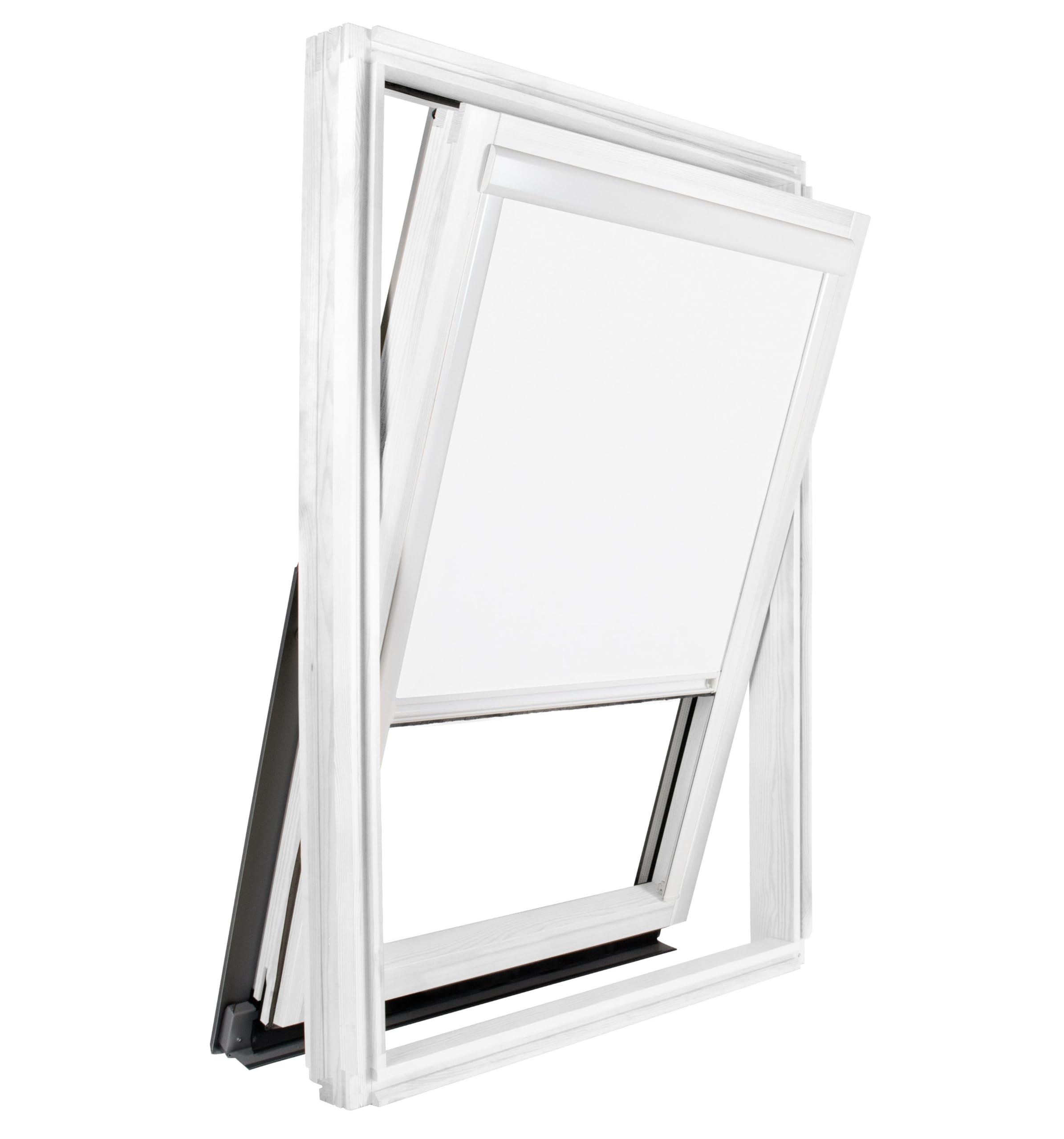 Store Occultant Compatible Velux ® – Dimension CK02 – ossature Blanche – Toile Blanc