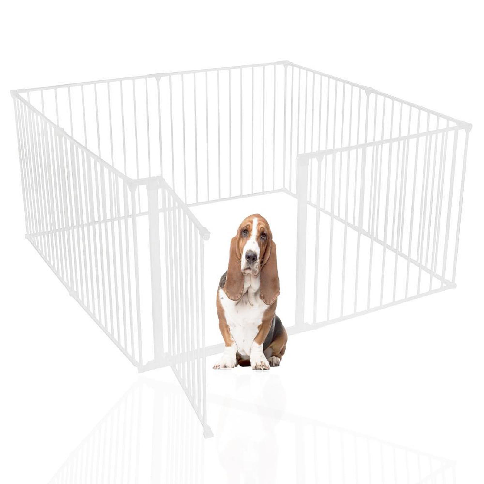 Bettacare Pet Pen, 144cm x 144cm, White, 70cm High, Dog Pen for Pets, Dogs and Puppies, Dog Playpen suitable for Indoor and Outdoor use, Easy Installation