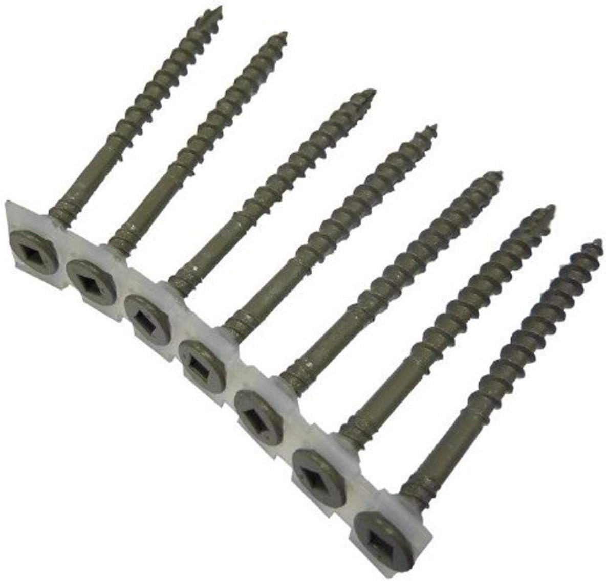B&C Eagle CS8X212EXT No 2 Square Drive 1000-Count 8 by 2-1/2-Inch Grey Collated Exterior Wood Screws