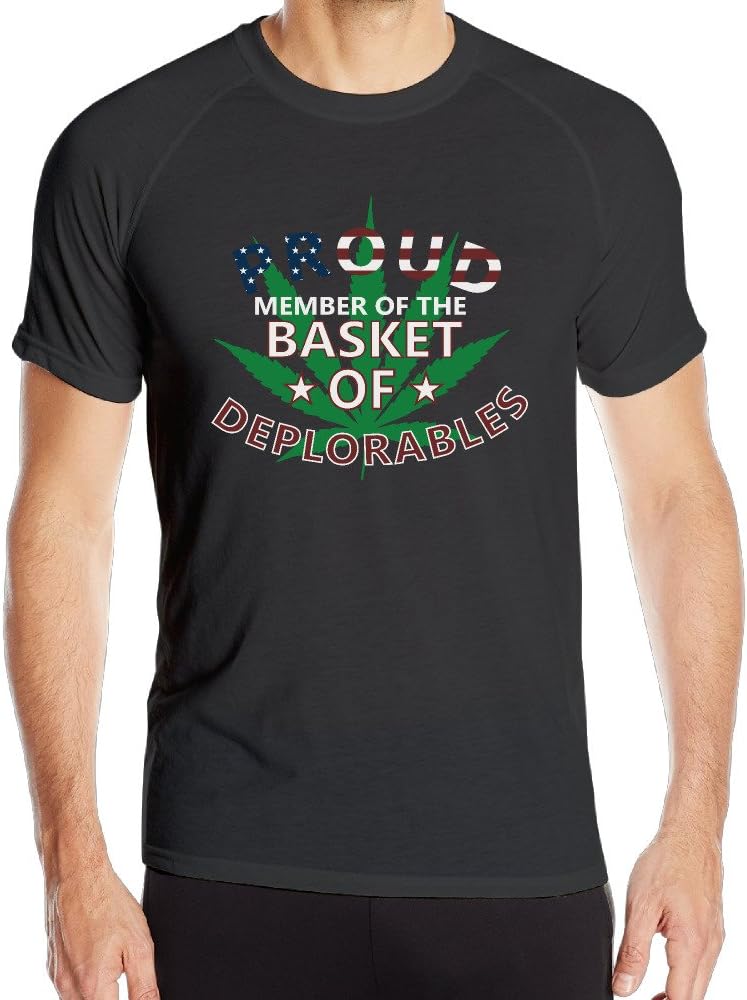 SDIFJDO Men's Basket of Deplorable Sport Quick Dry Short Sleeved T Shirts