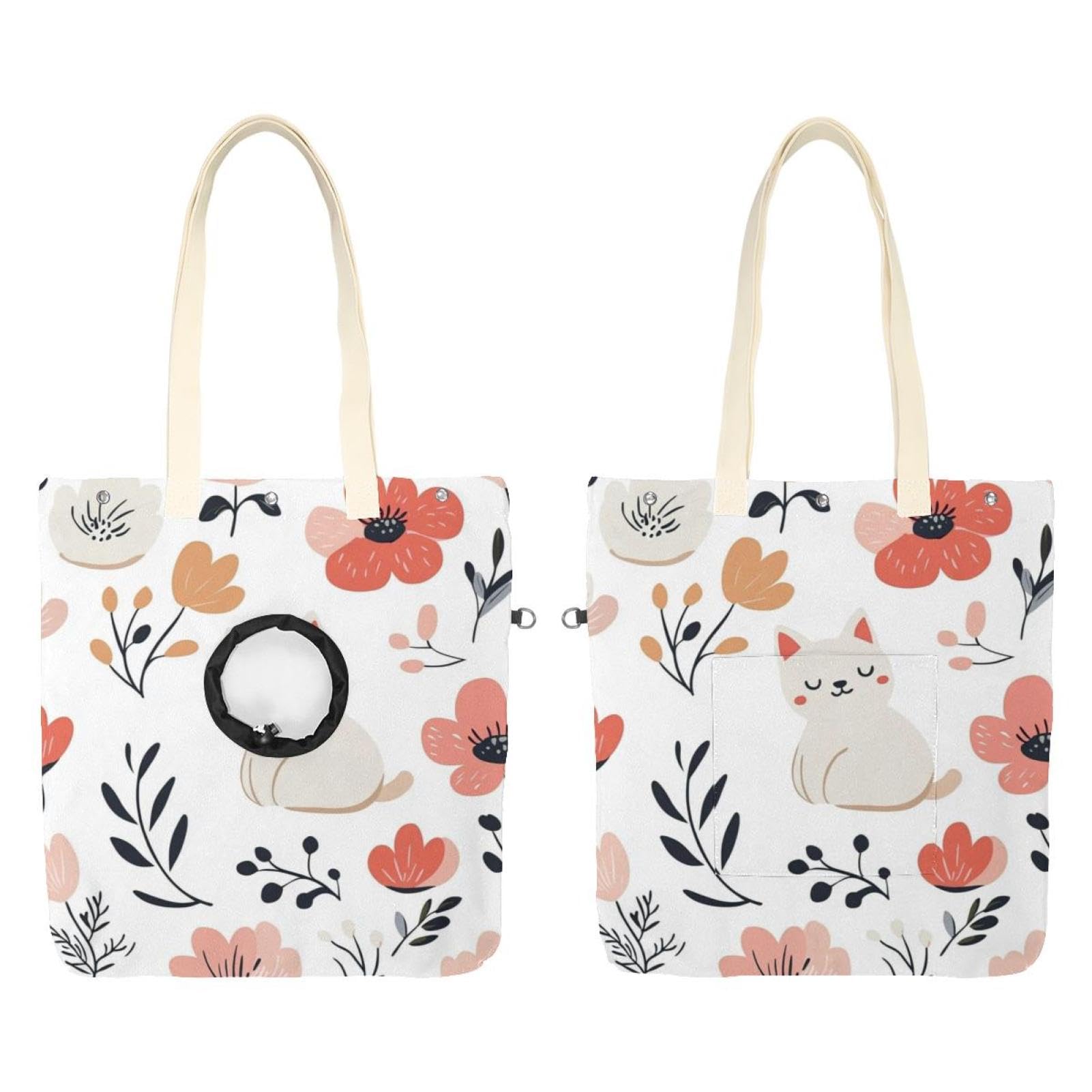 Sac de transport portable pour chaton et chiot avec bandoulière ergonomique en toile résistante