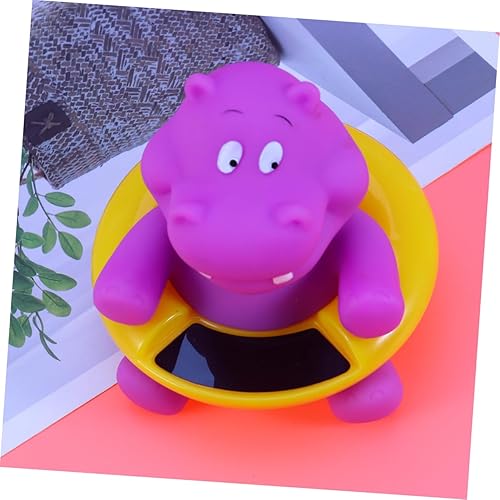 Miniatura 9 de Totority Termómetro de baño flotante para hipopótamo de dibujos animados Medidor de temperatura de baño para piscina segura y bañera termómetro de