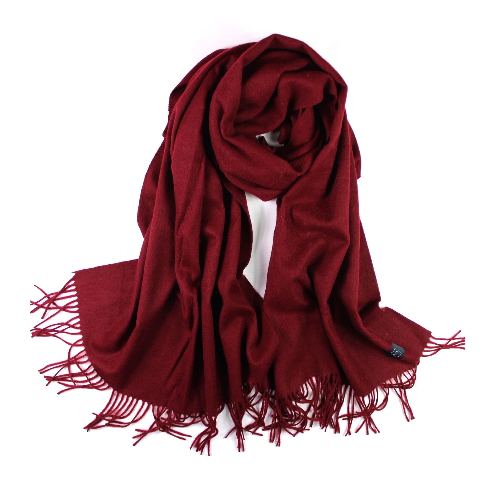 Sciarpa Uomo Cashmere, Sciarpa Uomo xl Rosso Nappine a Striscia Lunga Sciarpe Uomo Regalo