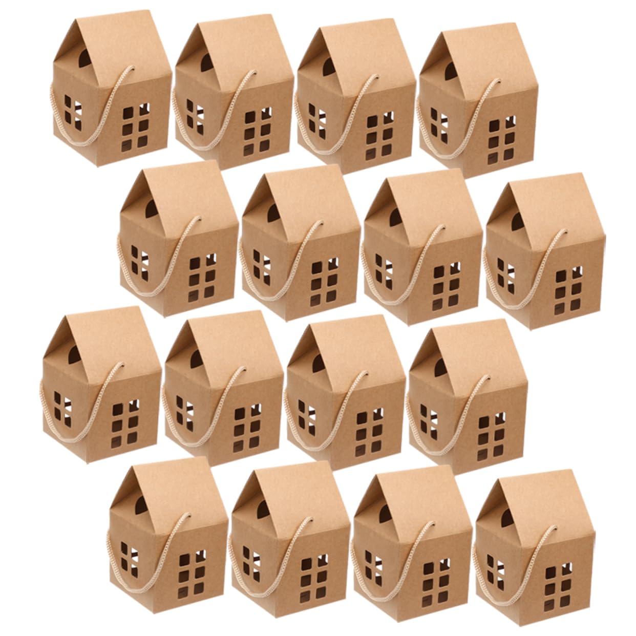 FOMIYES 24pcs Miniature House Shape Candy Boxes for Christmas Birthday Festivals Elegant Paper Treat Containers for Packaging Holiday Decoration