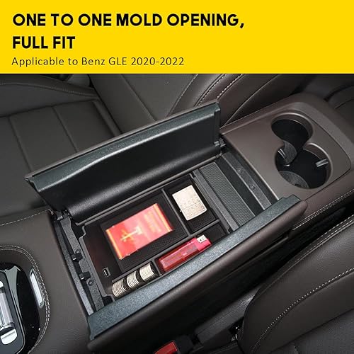 Miniatura 6 de kenddeel Caja de almacenamiento para reposabrazos central de automóvil, organizador de bandeja compatible con Mercedes Benz GLE Class GLE 350 400