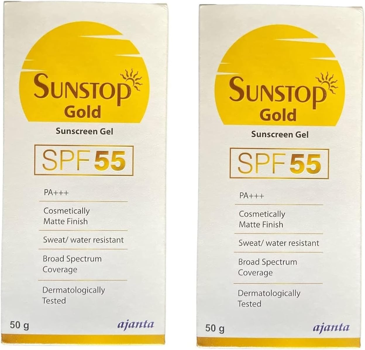 Madev SUNSTOP GOLD SUNSCREEN SPF 55 [50GM] PACK-2