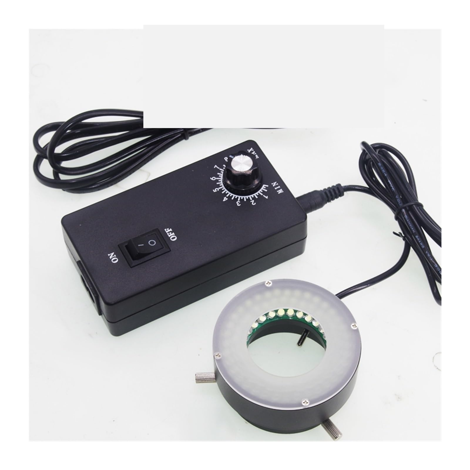 Lente de Microscopio, 1080P 60FPS IMX385 V2 WDR Industria C-Mount Cámara Microscopio 180X 0.75X .5X Lente Auxiliar 96 Anillo de luz LED