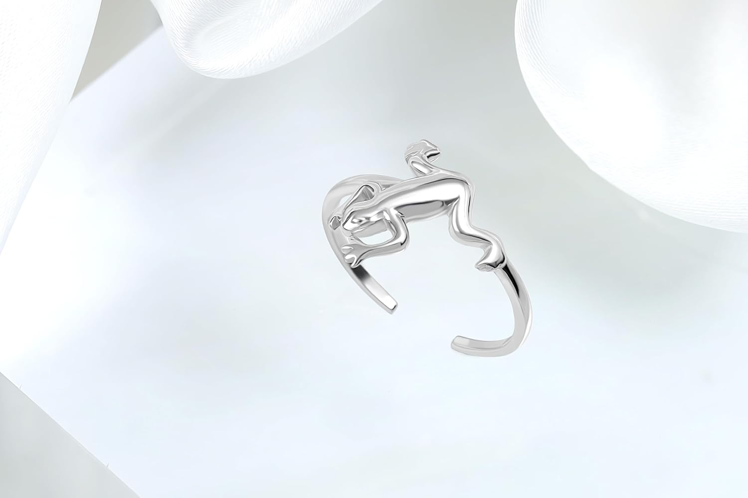 Hoops & Loops 925 Sterling Silver Jumping Frog Toe Ring for Women Men, Silver, Yellow Gold & Rose Gold