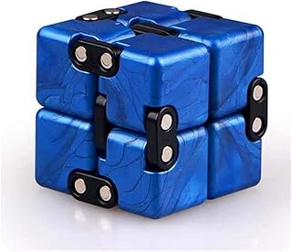 Cuberspeed Infinity Cube Puzzle ,Cool Texture Artistic and Fashion Mini Fidget Toy for Stress and Anxiety Relief (Blue)