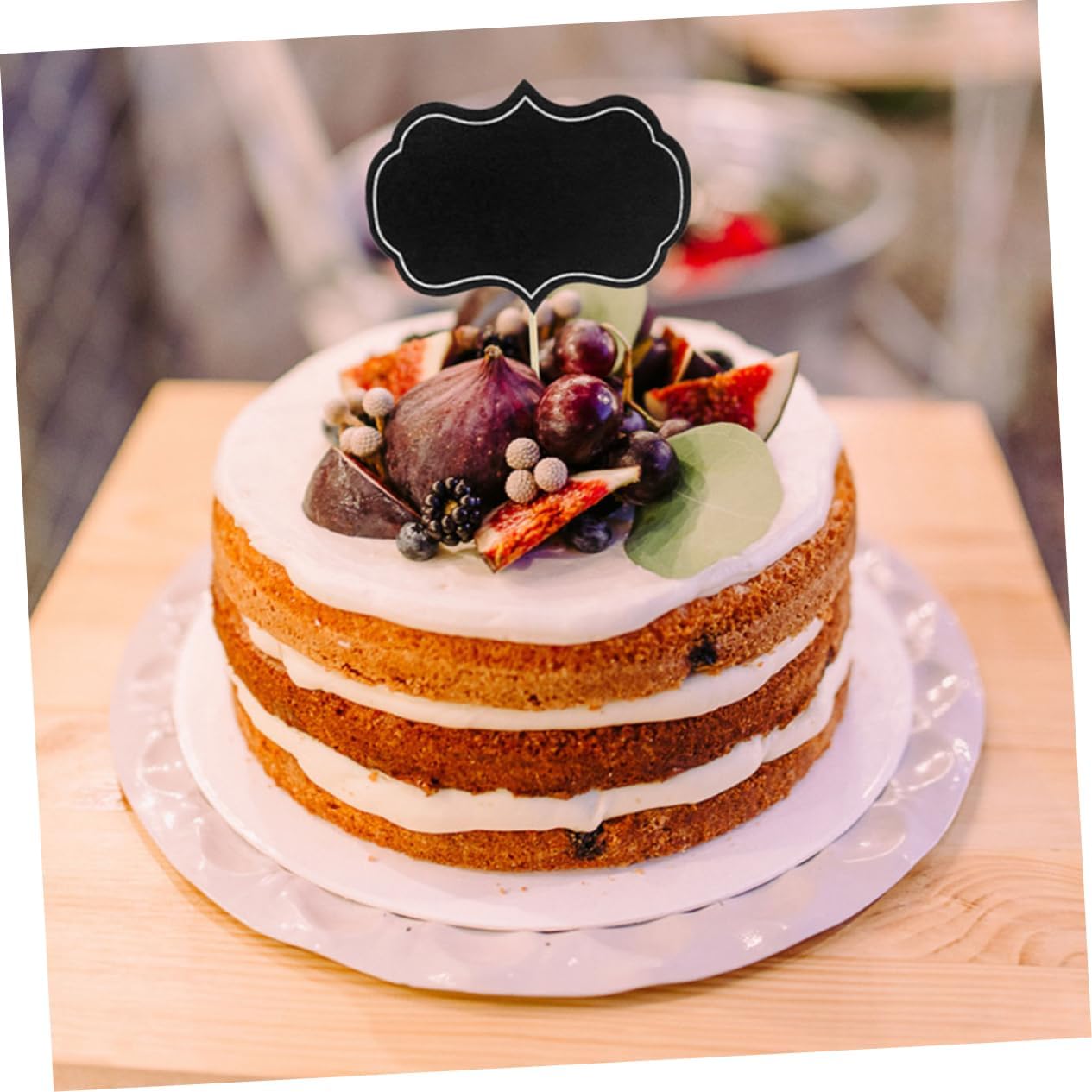 16pcs Black Writable Cheese Markers for Wedding Buffet Labels