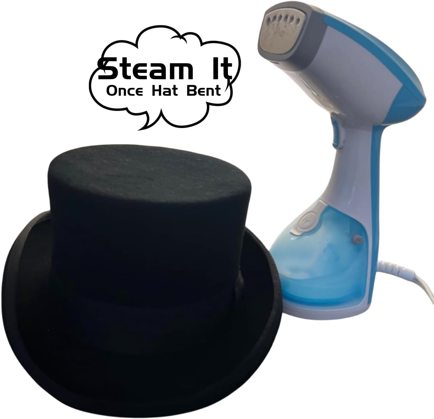 Black Wool Felt Low Short Top Hat Victorian Topper Hats for Women Men - Image 6