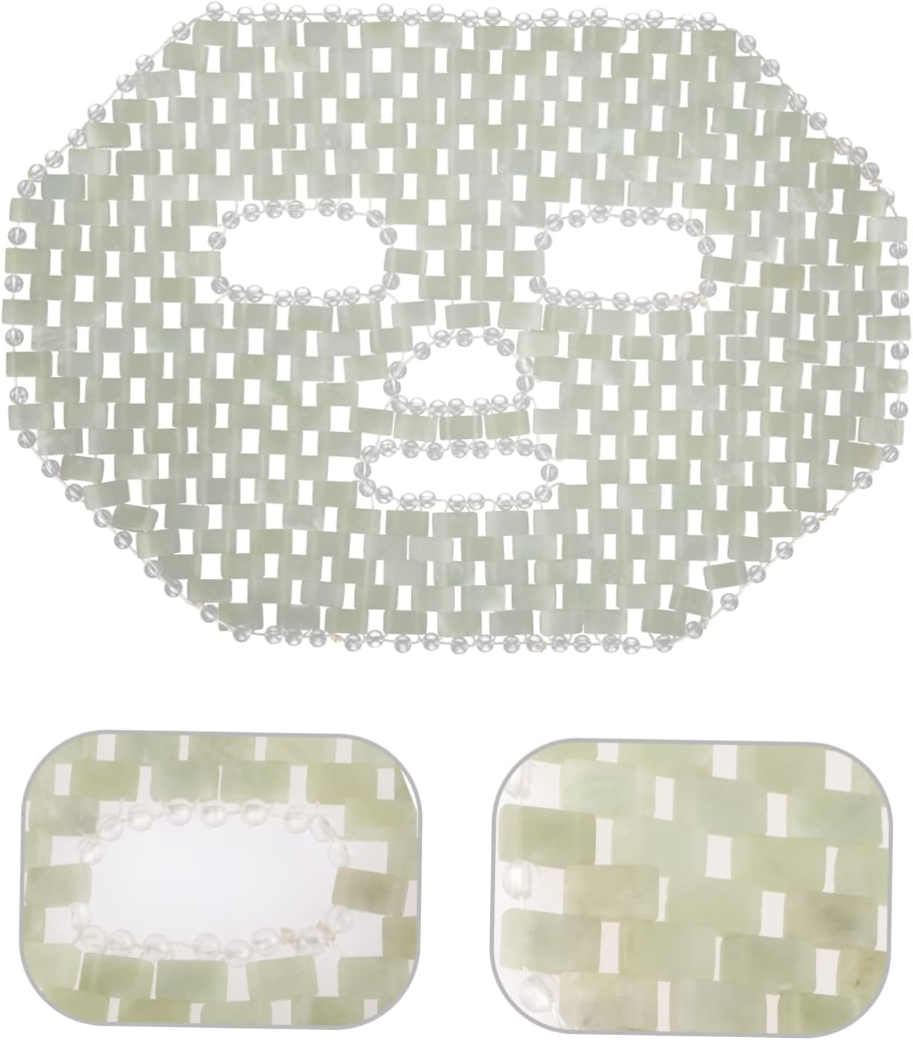 Jade Face Mask 1 Piece Cooling Jade Massage Mask for Hydration Soothing Facial for Women Eye Care and Relaxation