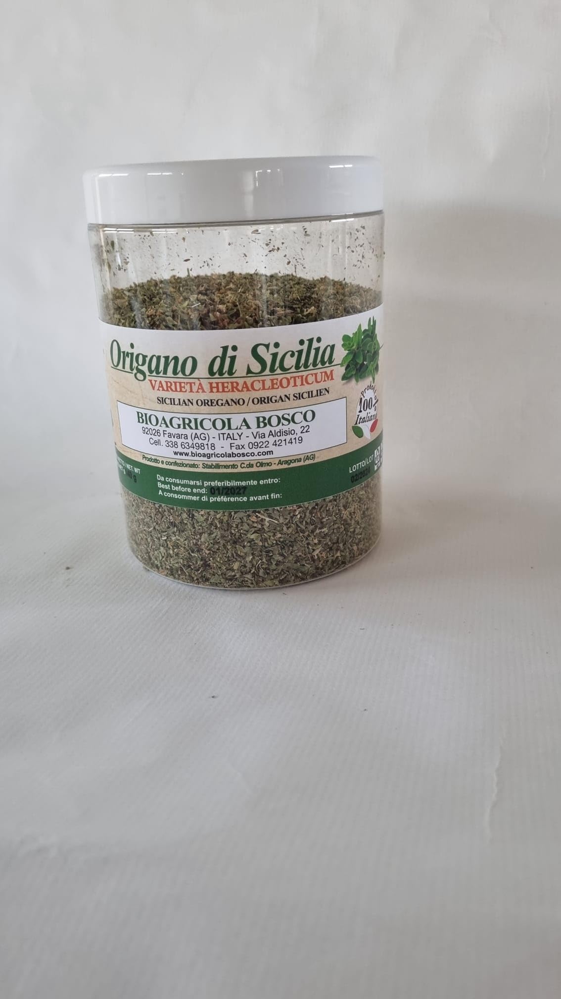 Bioagricola Bosco, Origano Macinato Biologico, 140 gr