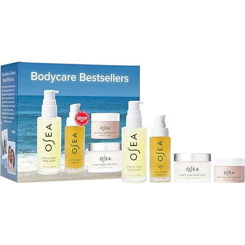 OSEA Bodycare Bestsellers Skincare Set - 4-piece Body Travel Set - 1oz - Body Oil, Body Butter, Body Scrub, & Body Wash