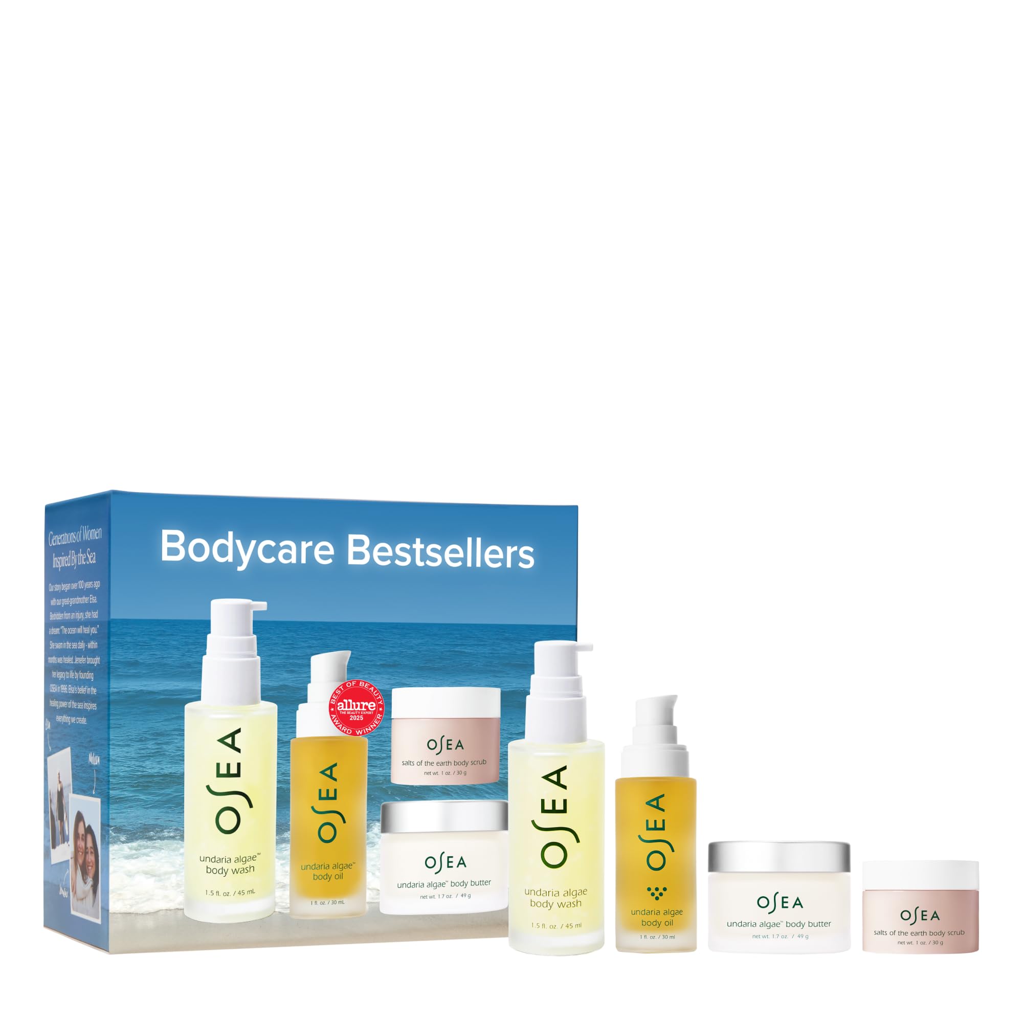 OSEA Bodycare Bestsellers Skincare Set - 4-piece Body Travel Set - 1oz - Body Oil Body Butter Body