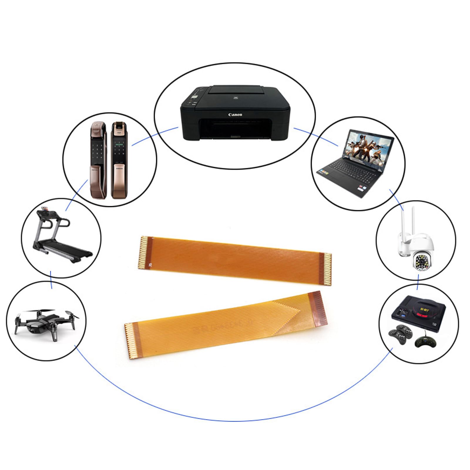 Lot de 10 câbles FFC FPC, pas de 0,3 mm, 31 broches, câbles plats flexibles de 120 mm, câble d'extension de test, câbles ruban pour écran LCD (même direction)
